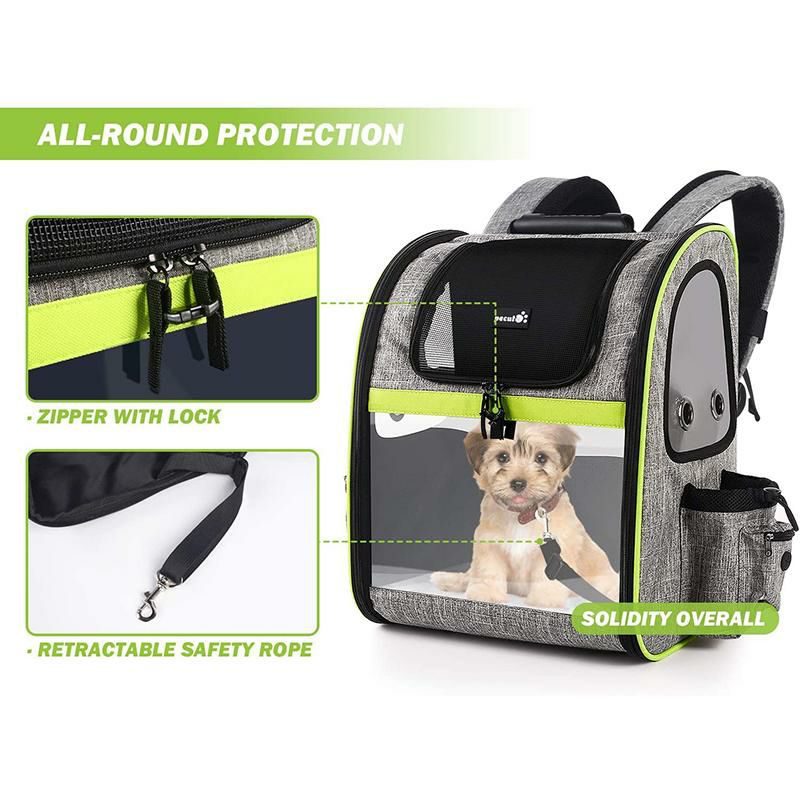 バックパック型ペットキャリーメッシュ8kgまで小型犬猫PecutePetCarrierBackpack,DogCarrierBackpack,ExpandablewithBreathableMeshforSmallDogsCatsPuppies,PetBackpackBagforHikingTravelCampingOutdoorHoldPetsUpto18Lbs