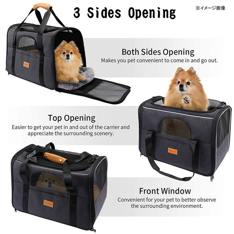 ペット用折りたたみキャリーバッグポータブル犬猫トラベルケージかばんロック式ジッパーmorpilotPetTravelCarrierBag,PortablePetBag
