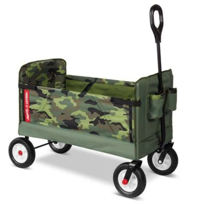 3 in 1 オフロード ワゴン 最大68kg 迷彩柄 ベンチ 子供 アウトドア キャリーカート Radio Flyer 3-In-1 Off-Road EZ Fold Camo Wagon