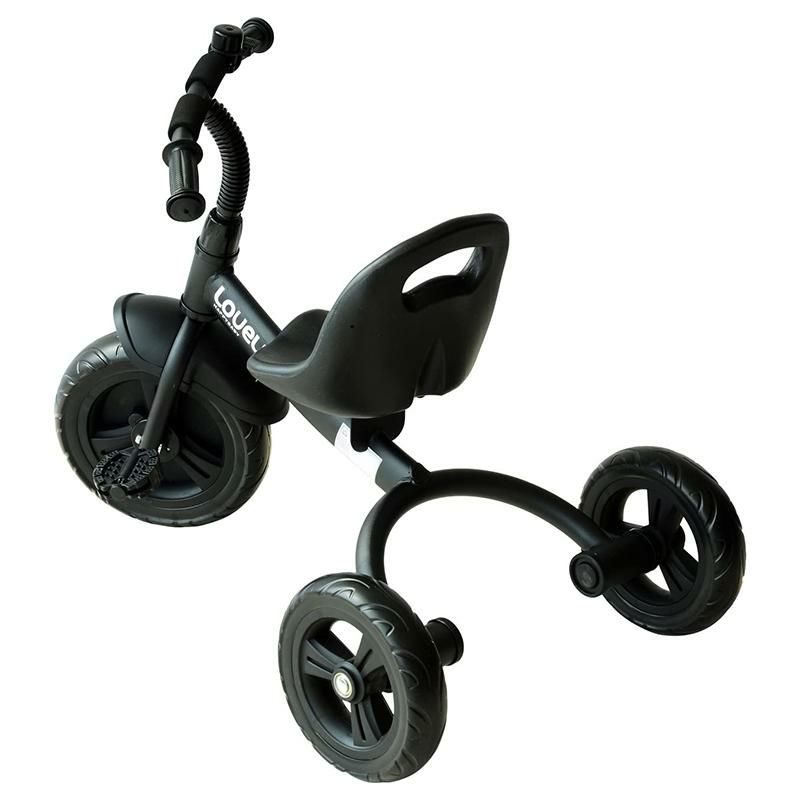 三輪車ブラックベル付Qaba3-WheelRecreationRide-OnToddlerTricycleWithBellIndoor/Outdoor-Black