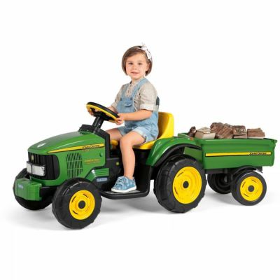 ペグペレーゴ ファーム トラクター ＆ トレーラー おもちゃ 自動車 電動カー Peg Perego 6V John Deere Power Pull Tractor Powered Ride-On