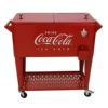 コカコーラカート型クーラーボックス76Lキャスター栓抜きトレー付レッドレトロLEIGHCOUNTRYCoca-ColaEmbossed
