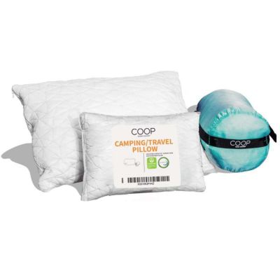 トラベルピロー 携帯用 枕 ポーチ付 ポータブル 低刺激 防ダニ アメリカ製 キャンプ Coop Home Goods - Adjustable Travel and Camping Pillow - Hypoallergenic Shredded Memory Foam Fill - Lulltra Washable Cove