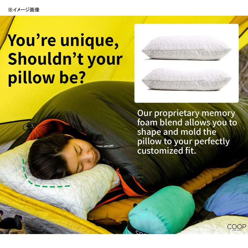 トラベルピロー携帯用枕ポーチ付ポータブル低刺激防ダニアメリカ製キャンプCoopHomeGoods-AdjustableTravelandCampingPillow-HypoallergenicShreddedMemoryFoamFill-LulltraWashableCover-IncludesCompressibleStuffSack