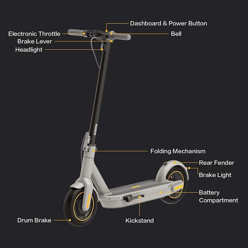 セグウェイナインボットキックスクーターマックスグレーSegwayNinebotMAXElectricKickScooter,MaxSpeed18.6MPH,Long-rangeBattery,FoldableandPortableG30LP【代引不可】