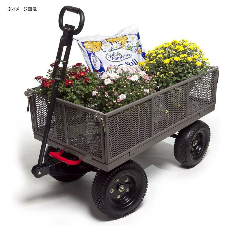 ガーデンワゴン540kgまでスチールメッシュサイド取り外し可グレーゴリラカートGorillaCartsGORMP-12SteelDumpCartwithRemovableSidesand2-In-1ConvertibleHandle,1,200-PoundCapacity,39.5-Inchby22-InchBed,GreyFinish