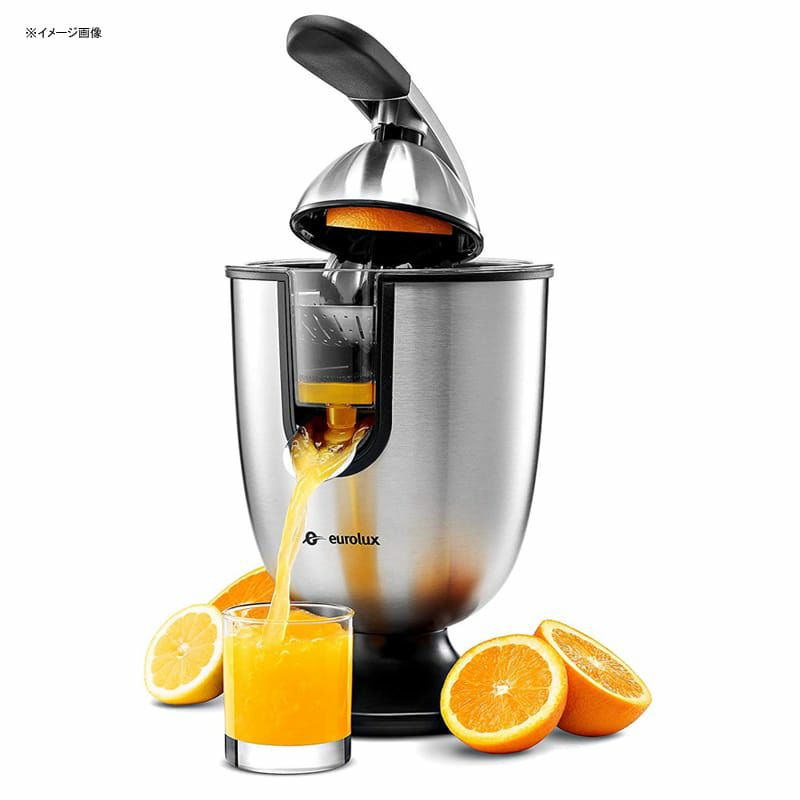 電動シトラスジューサーステンレスEuroluxELCJ-1700ElectricCitrusJuicerSqueezer,forOrange,Lemon,Grapefruit,StainlessSteel160WattsofPowerSoftGripHandleandConeLidforEasyUse