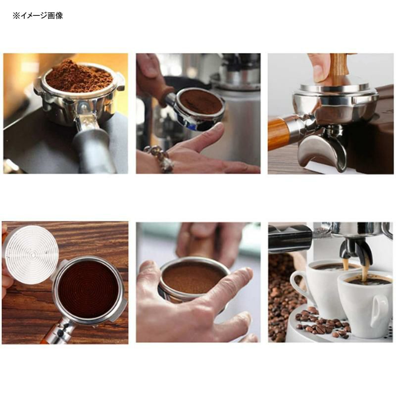 タンパーステンレス木製ハンドルエスプレッソ用CoffeeTamperStainlessSteelEspressoCoffeePressingToolCoffeeShopCafeSupplies51mm/53mm/58mmFlatBaseWoodenHandle