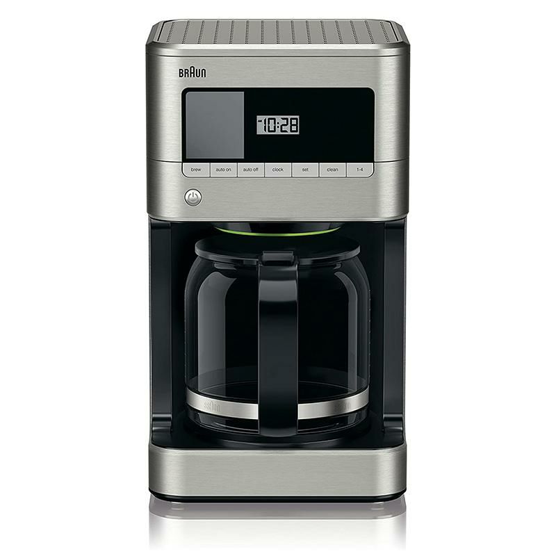 コーヒーメーカーガラスカラフェ12カップタイマー機能BPAフリーブラウンBraunKF7070BrewSenseDripGlassCoffeemaker,12Cup,StainlessSteel家電