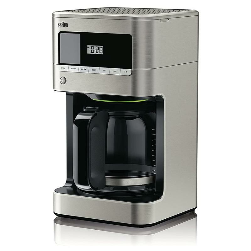 コーヒーメーカーガラスカラフェ12カップタイマー機能BPAフリーブラウンBraunKF7070BrewSenseDripGlassCoffeemaker,12Cup,StainlessSteel家電