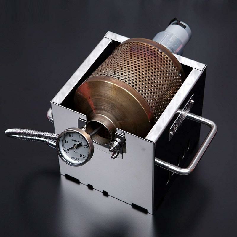 カセットコンロ対応 ミニ コーヒー焙煎機 ロースター KALDI Mini Size (200~250g) Home Coffee Roaster  Including Thermometer | アルファエスパス