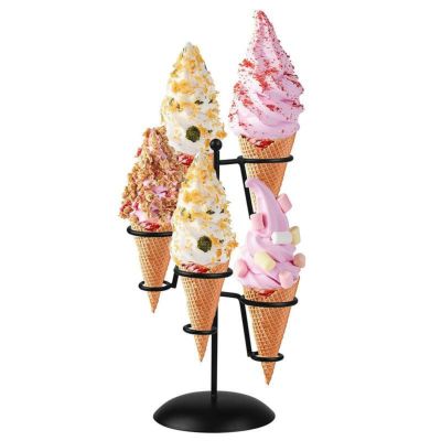 Cal-Mil 394 Five Cone Ice Cream Cone Holder with Sneeze Guard