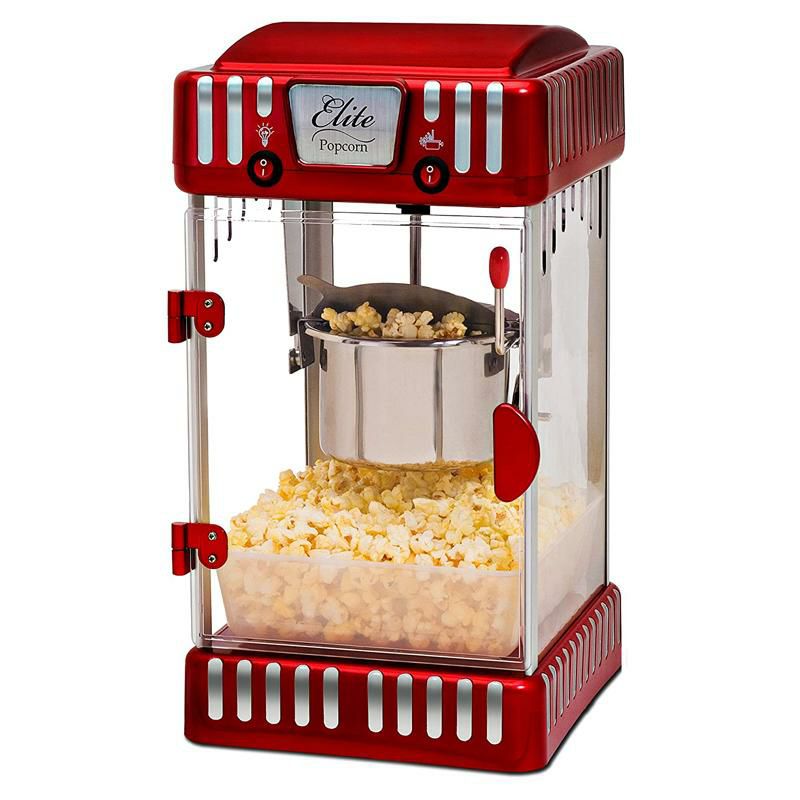 ポップコーンメーカーケトル型3.8L屋台レトロレッド赤Maxi-MaticEPM-250TabletopKettlePopcornPopperMachine家電