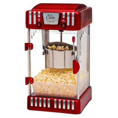 ポップコーンメーカー ケトル型 3.8L 屋台 レトロ レッド 赤 Maxi-Matic EPM-250 Tabletop Kettle Popcorn Popper Machine 家電