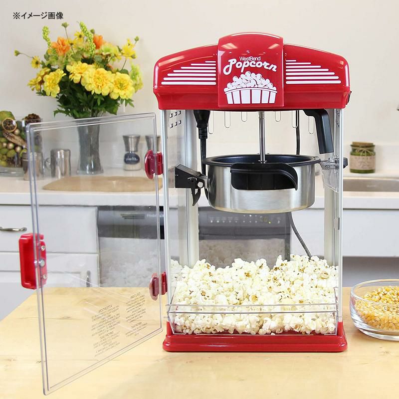 ポップコーンメーカーケトル型3.8L屋台レトロウエストベンドWestBend82515HotTheaterStylePopperMachinewithNonstickKettleIncludesMeasuringCupOilandPopcornScoop,4-Ounce家電