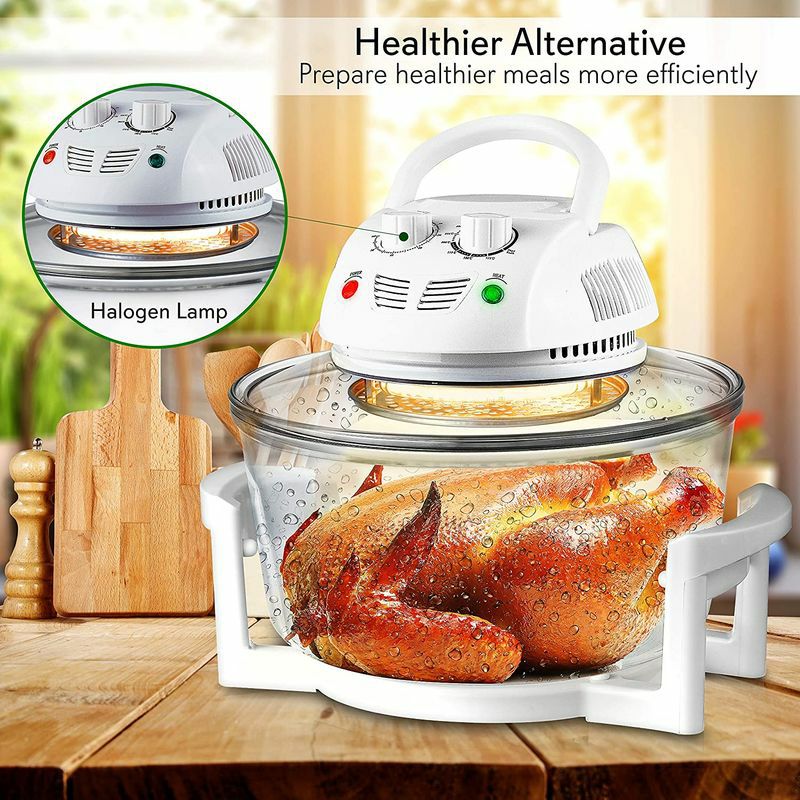 ハロゲン遠赤外線テーブルトップガラスコンベクションオーブンヌートリシェフNutriChefAirFryer,InfraredConvectionOven,HalogenOvenCountertop,HealthyCooking,StainlessSteel,13Quart1200W,PrepareQuickHealthyMeals(PKAIRFR48)家電