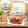 ハロゲン遠赤外線テーブルトップガラスコンベクションオーブンヌートリシェフNutriChefAirFryer,InfraredConvectionOven,HalogenOvenCountertop,HealthyCooking,StainlessSteel,13Quart1200W,PrepareQuickHealthyMeals(PKAIRFR48)家電