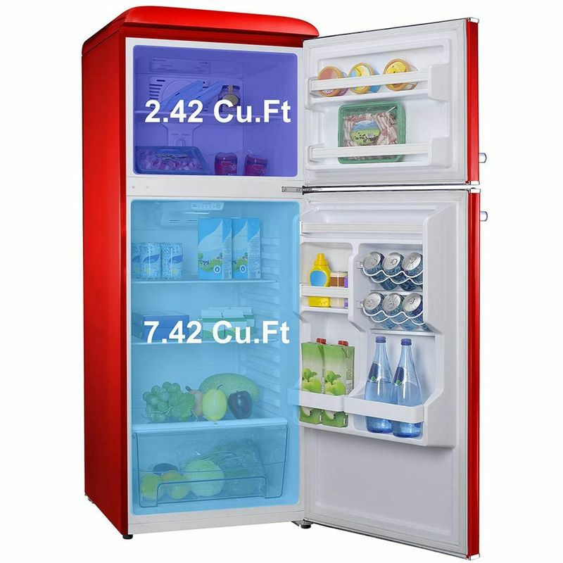 レトロ冷凍庫付冷蔵庫Galanz3.1cuftRetroMiniFridge