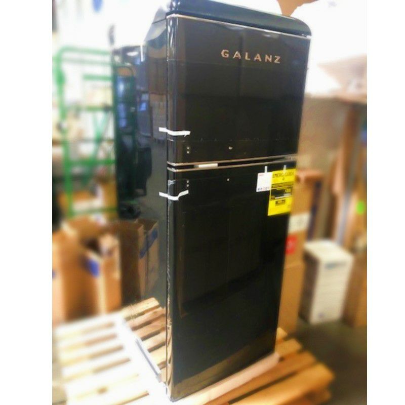 冷蔵庫冷凍庫280L2ドアレトロGalanzGLR10TRDEFRRetroRefrigerator,10.0CuFt家電【代引不可】