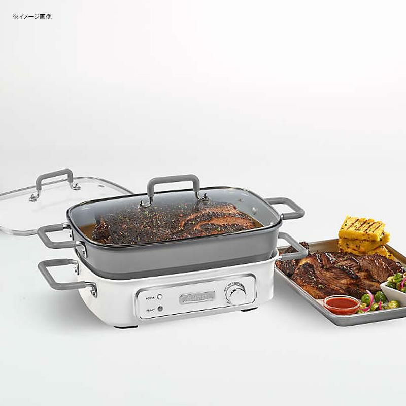 マルチ電気グリルスチーマースロークッカーBPAフリークイジナート限定モデルCRATEANDBARRELCuisinartSTACK5MultifunctionalElectricGrill家電