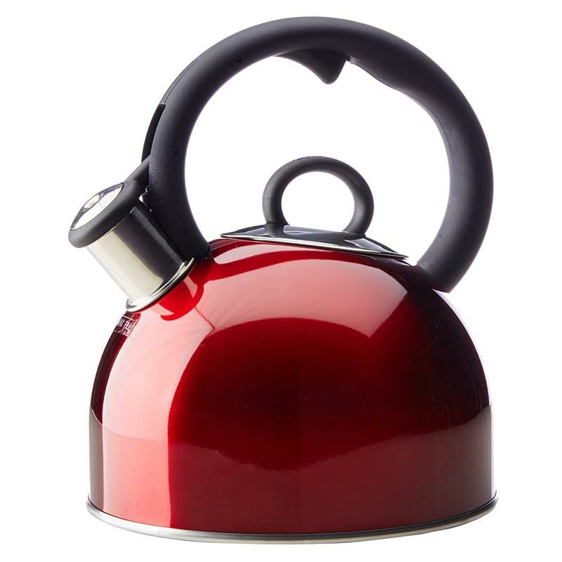 Cuisinart Prodigy 2 Quart Enamel Whistling Tea Kettle, Red