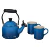ルクルーゼデミ笛吹ケトルマグ2個セットやかん1.1LIH対応LeCreusetEnamelOnSteelDemiKettle&StonewareSetof2Mugs