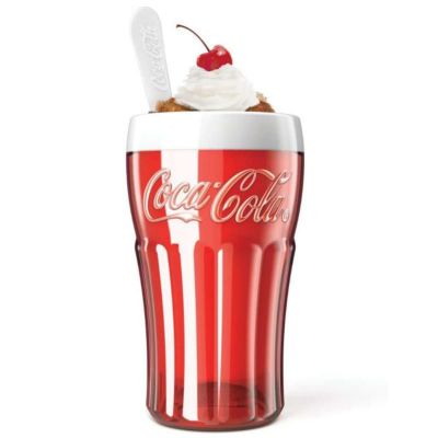 ゾク コカ・コーラ フロート スラッシュメーカー スムージー ミルクセーキ BPAフリー レトロ Zoku Coca-Cola Float & Slushy Maker, Retro Make and Serve Cup with Freezer Core Creates Single-serving Smoothies,
