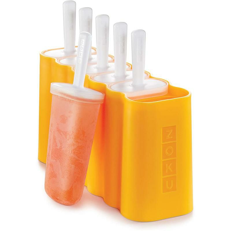 アイスキャンディーメーカー6本組BPAフリーデザートゾクZokuModPops,6ClassicPopsicleMoldsinOneCompactTrayWithSticksandDrip-guards,Easy-release,BPA-free