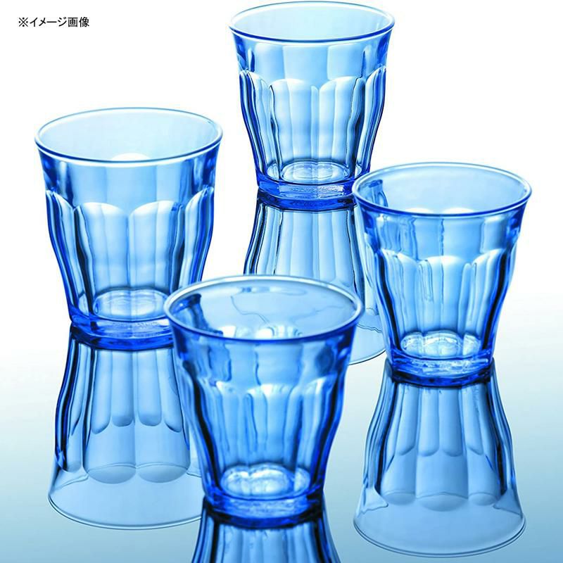 デュラレックスピカルディグラスマリンブルー6個セットフランス製Duralex1028BB06/6MadeinFrancePicardieMarineGlassTumblerDrinkingGlasses,10.88ounce-Setof6,MarineBlue