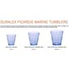 デュラレックスピカルディグラスマリンブルー6個セットフランス製Duralex1028BB06/6MadeinFrancePicardieMarineGlassTumblerDrinkingGlasses,10.88ounce-Setof6,MarineBlue