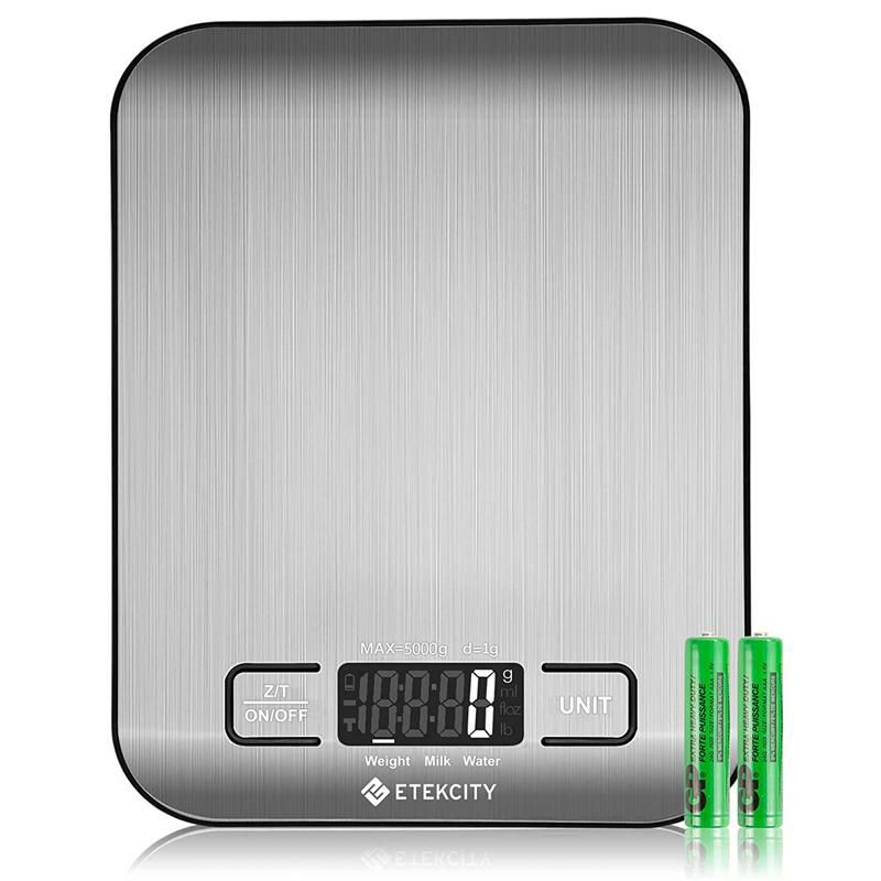 デジタルスケールキッチンはかりステンレスEtekcityFoodKitchenScale,304StainlessSteelwithBacklitDisplay,DigitalWeightGramsandOzforWeightLoss,Baking,CookingandMail,Silver,Small