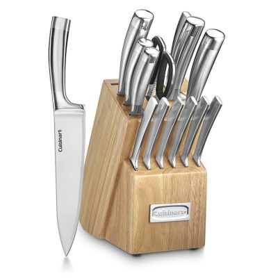 ステンレスナイフハサミ木製ブロック付15点セットクイジナートCuisinartC99SS-15P15PieceStainlessSteelBladesSetwithWoodBlock,Silver