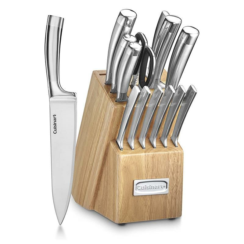 ステンレスナイフハサミ木製ブロック付15点セットクイジナートCuisinartC99SS-15P15PieceStainlessSteelBladesSetwithWoodBlock,Silver