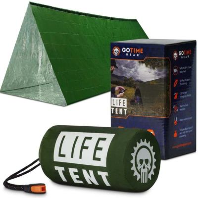 サバイバルシェルター 2人用 非常用 テント Go Time Gear Life Tent Emergency Survival Shelter 2 Person Emergency Tent Use As Survival Tent, Emergency Shelter, Tube Tent, Survival Tarp - Includes Survival
