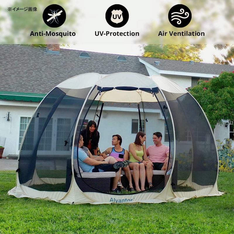 スクリーンテント4?15人メッシュインスタントポップアップAlvantorScreenHouseRoomOutdoorCampingTentCanopyGazebos4-15PersonforPatios,InstantPopUpTent,NotWaterproof