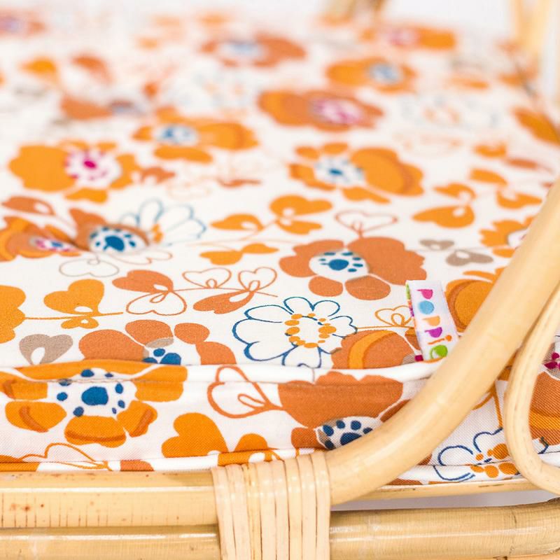 人形用ベッドラタン籐ドールおもちゃPoppieToysDOLLDAYBED-FLORAL