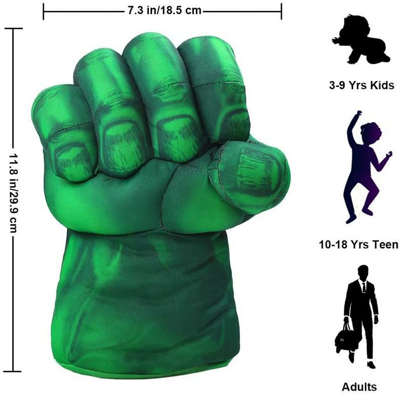 ハルクグローブ手袋仮装コスプレおもちゃ1PairToyHulkGlovesVeryLightBigSoftPlushGlovesHulkHandsToysSmashParent-ChildInteractiveToyAccessoriesHulkHandsToys