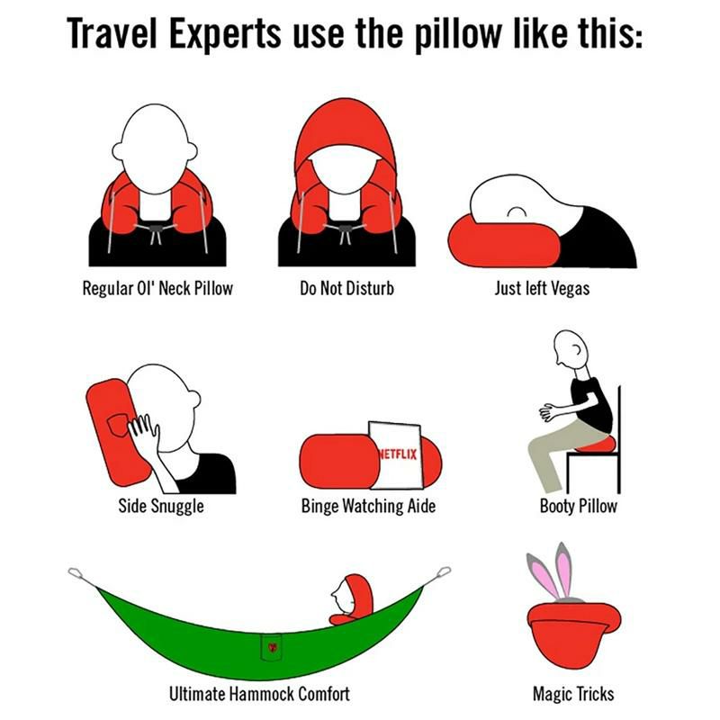 フード付トラベルピロー低反発ネックピローHoodedTravelNeckPillow