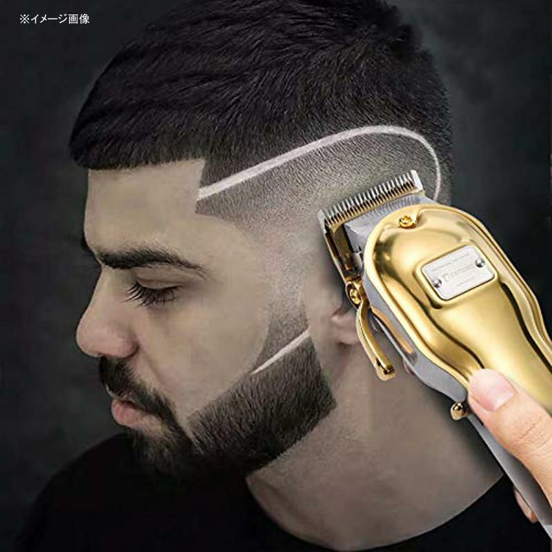 クリッパーバリカンコードレスディスプレイ付ゴールドBESTBOMGProfessionalCordlessHaircutKitHairClippersforMenRechargeableHairClippersSetLEDDisplaywithStainlessSteelMetalHousingHeavyDutyMotor家電