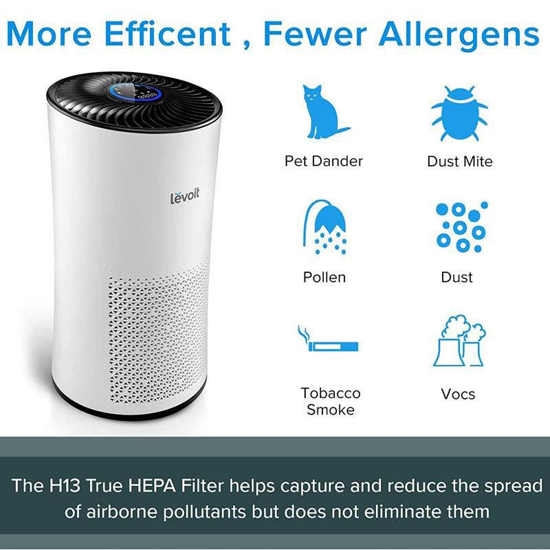 空気清浄機HEPAフィルター消臭静音52畳LEVOITAirPurifierforHomeLargeRoomwithH13TrueHEPAFilter,AirCleanerforAllergiesandPets,Smokers,Mold,Pollen,Dust,Pollutants,QuietOdorEliminatorsforBedroom,SmartAutoMode,LV-H133