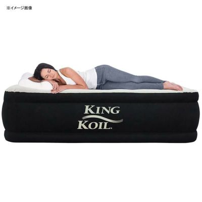 エアマットレス電動ポンプ内蔵ベッド防水キングコイルKingKoilQueenAirMattresswithBuilt-inPump-BestInflatableAirbedQueenSize-ElevatedRaisedAirMattressQuiltTop家電