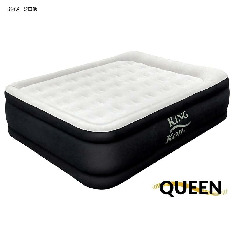 エアマットレス電動ポンプ内蔵ベッド防水キングコイルKingKoilQueenAirMattresswithBuilt-inPump-BestInflatableAirbedQueenSize-ElevatedRaisedAirMattressQuiltTop家電