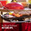 電気グリルスタンド付12人前屋外アウトドアインドアレッドGeorgeForeman12-ServingIndoor/OutdoorRectangularElectricGrill,Red,GFO201R家電