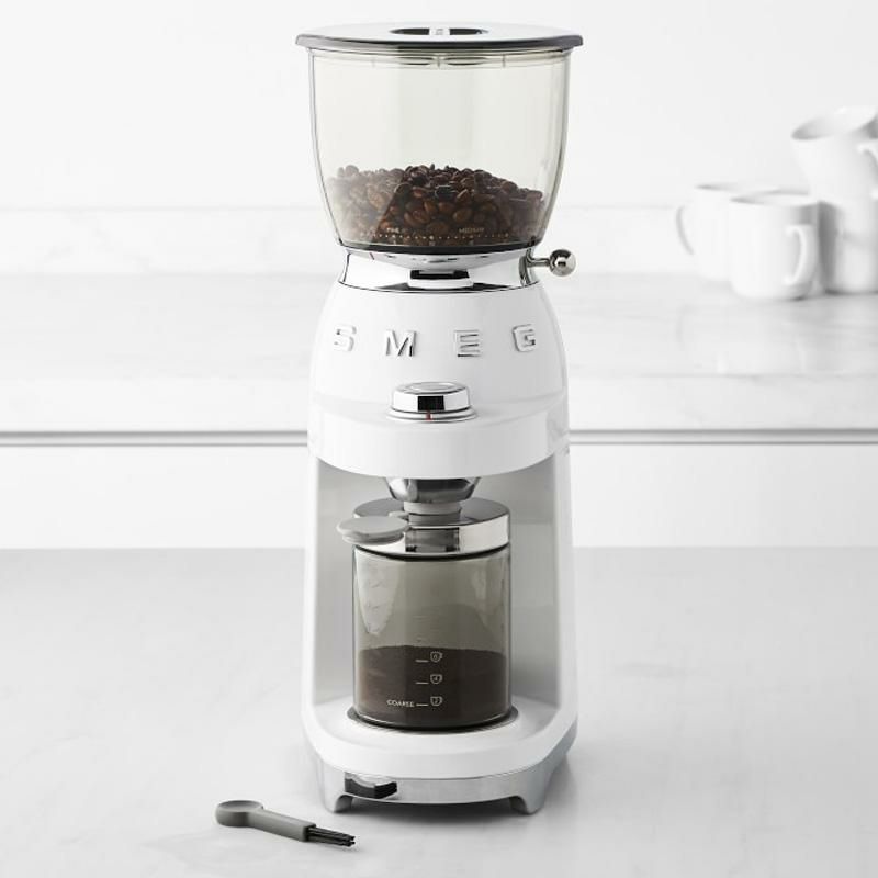 コーヒーグラインダー電動ミル豆挽きスメッグウイリアムズ・ソノマ限定Williams-SonomaSmegCoffeeGrinderCGF01家電