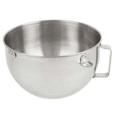 キッチンエイド スタンドミキサー用 広口タイプ ステンレスボウル 5クオート 4.8L ボウルリフトタイプ パーツ 部品 KitchenAid KN25WPBH Polished Stainless Steel 5 Qt. Mixing Bowl with Handle