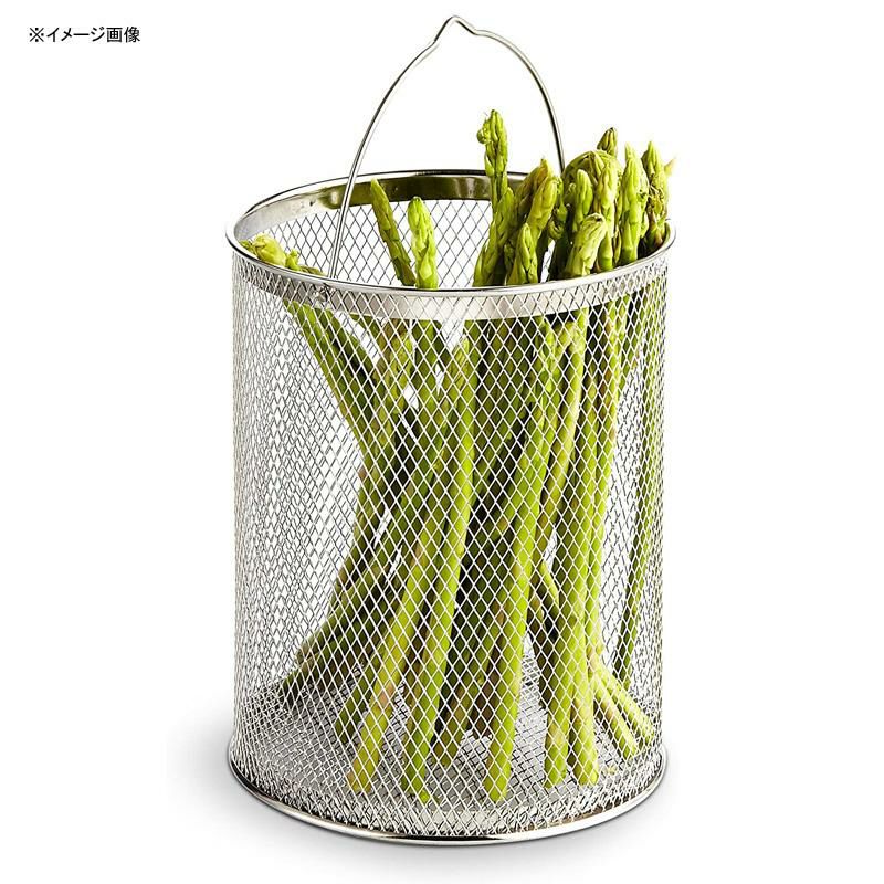 両手鍋蒸し器3.8Lフタ付アスパラガス野菜スチーマーメッシュバスケットステンレスCookNHome4Quart3-PieceVegetableAsparagusSteamerPot,StainlessSteel