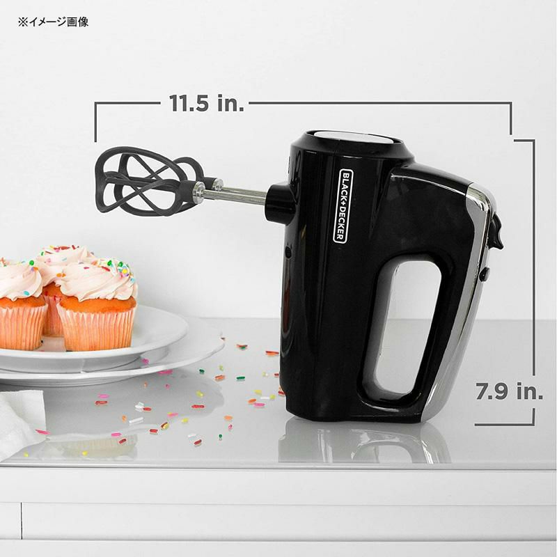 ハンドミキサースピード5段階ケース付ブラック+デッカーBLACK+DECKERMX600BHelixPerformancePremium5-SpeedHandMixer,5Attachments+Case家電