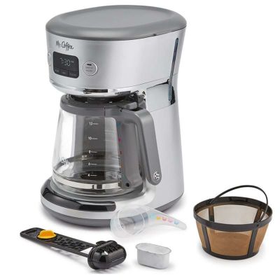 コーヒーメーカー 12カップ ガラスカラフェ ゴールドフィルター タイマー ミスターコーヒー Mr. Coffee Easy Measure 12 Cup Programmable Coffee Maker with Gold Tone Reusable Coffee Filter 家電