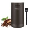 コーヒーグラインダー豆挽き電動ミルプロペラ式ナッツハーブスパイスCoffeeGrinderwithBrush,LINKChef200WSpiceGrinderwithStainlessSteelBladeforSeedBeanNutHerbPepper&Grain,LidActivatedSafetySwitch,Brown,CG-8420家電