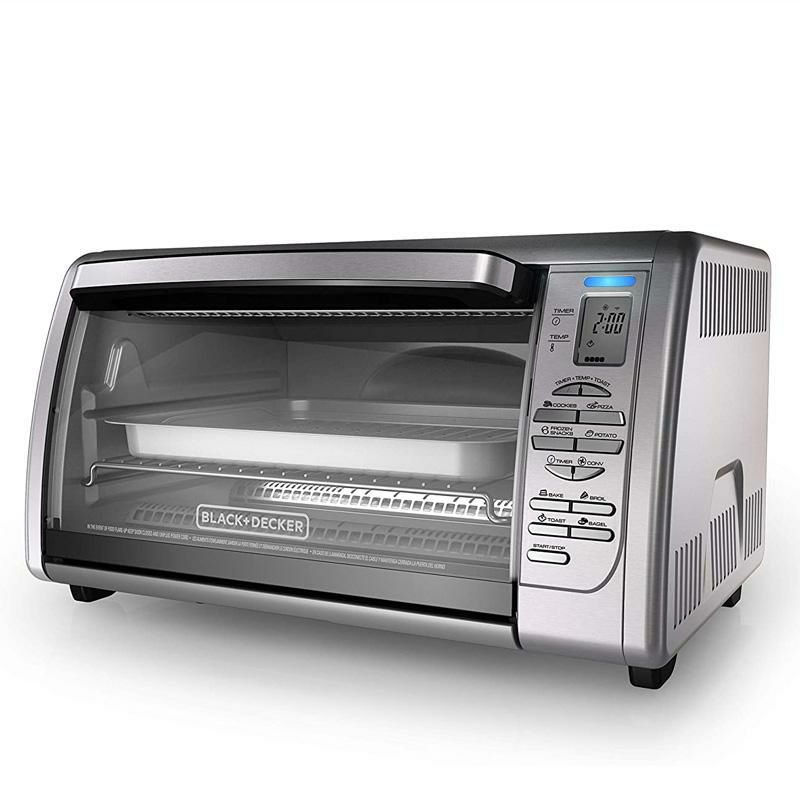 コンベクションオーブンシルバーブラック+デッカーBLACK+DECKERCountertopConvectionToasterOven,Silver,CTO6335S家電